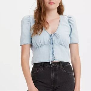 Levi's Babydoll Cotton Denim Luisa Top